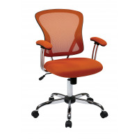 OSP Home Furnishings JUL26-18 Juliana Task Chair with Orange Mesh Fabric Seat